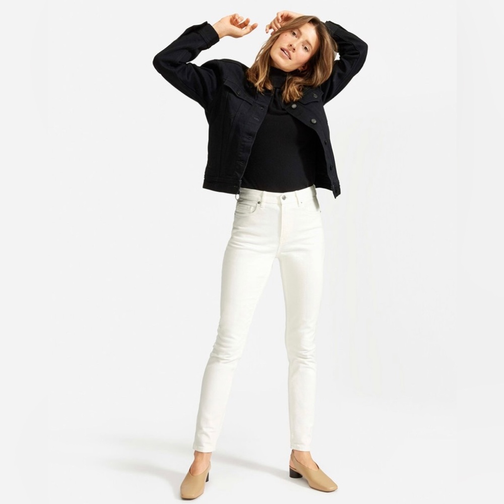 Everlane White Skinny High-Rise Jeans
